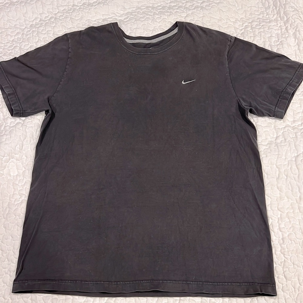 Nike short sleeve crew neck cotton casual T shirt charcoal gray XL regular fit